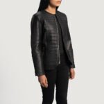 Black Quilted Leather Jacket