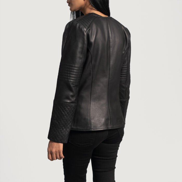 Black Quilted Leather Jacket