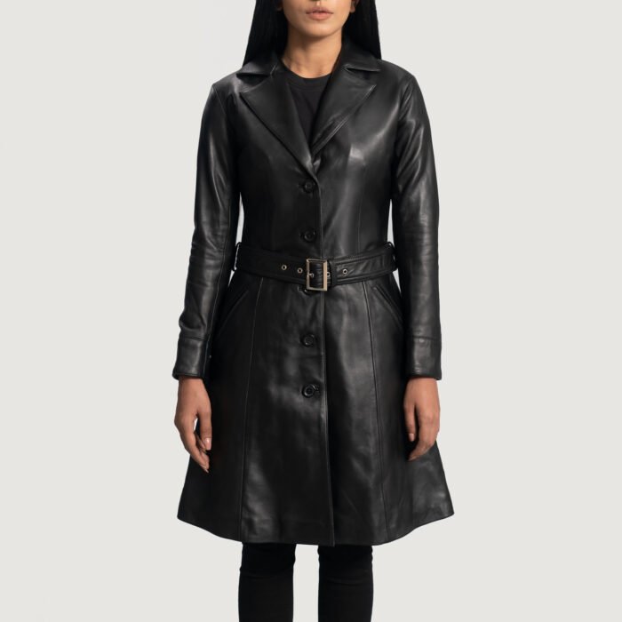 Leather Trench Coat Women