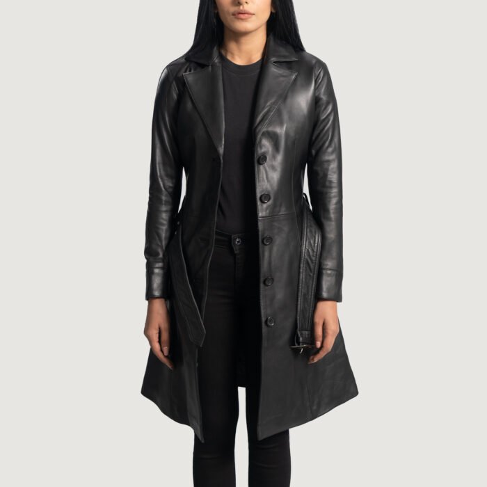 Leather Trench Coat Women