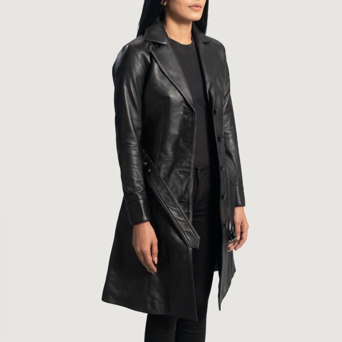 Leather Trench Coat Women