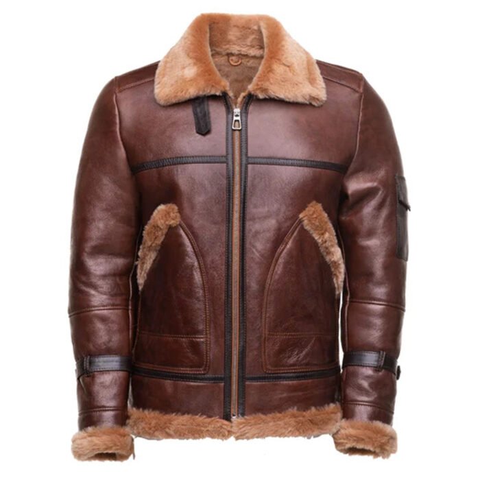 Shearling Jacket Mens Brown