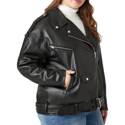Faux Leather Moto Jacket