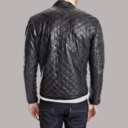 Quilted Leather Jacket Men