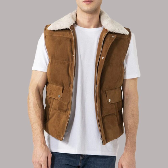 Mens Suede Leather Vest