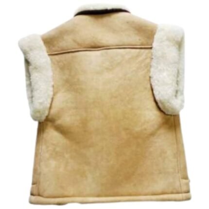 leather shearling vest