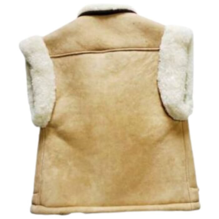 leather shearling vest