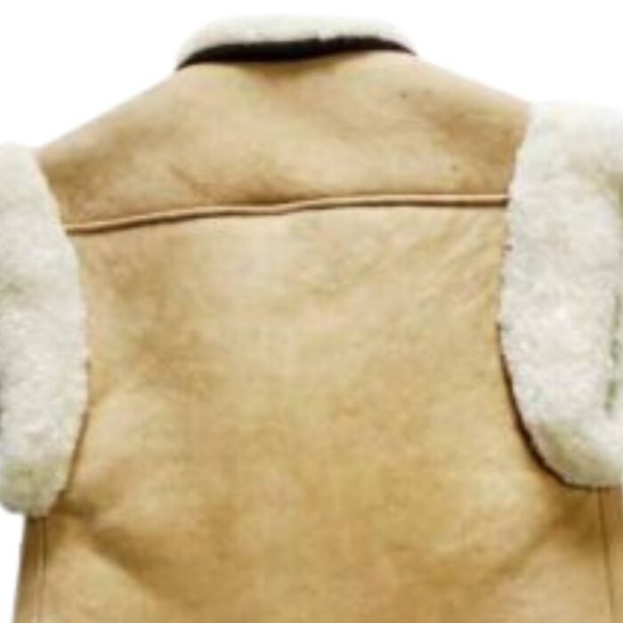 leather and shearling vest