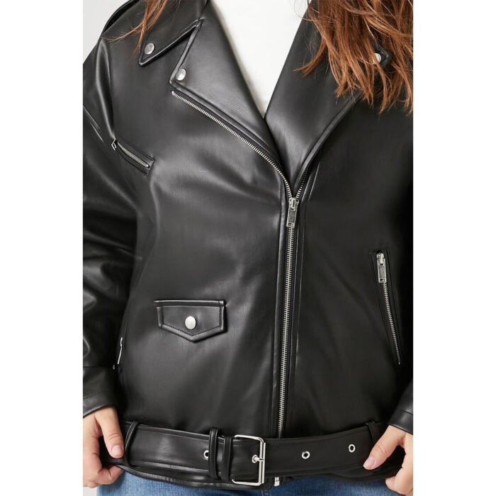 Faux Leather Moto Jacket