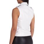 Ladies White Leather Vest