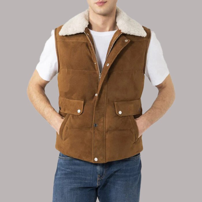 Mens Suede Leather Vest