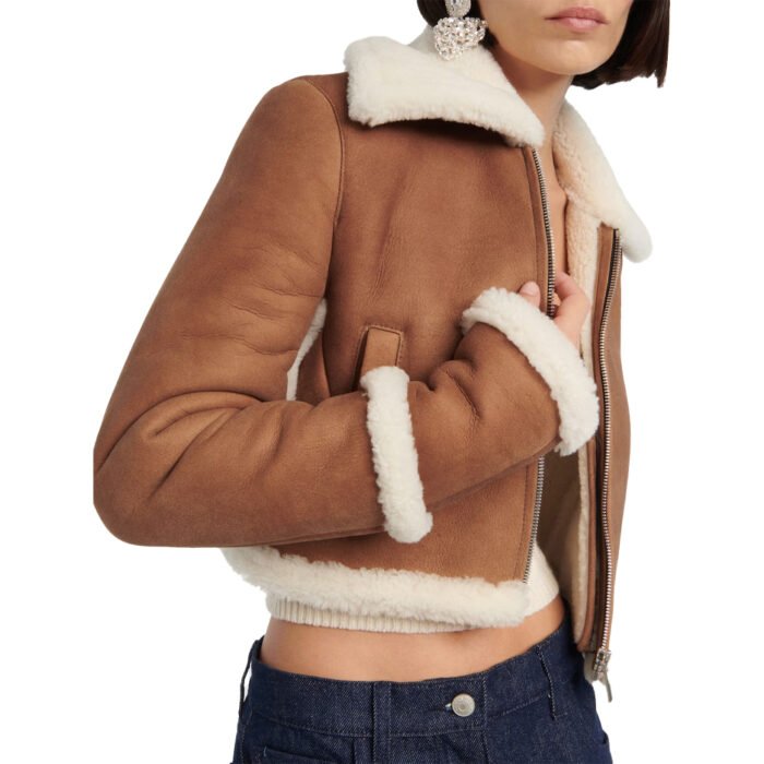 Brown Suede Shearling Jacket