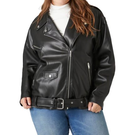 Faux Leather Moto Jacket