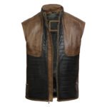 Men's Brown Leather Vest