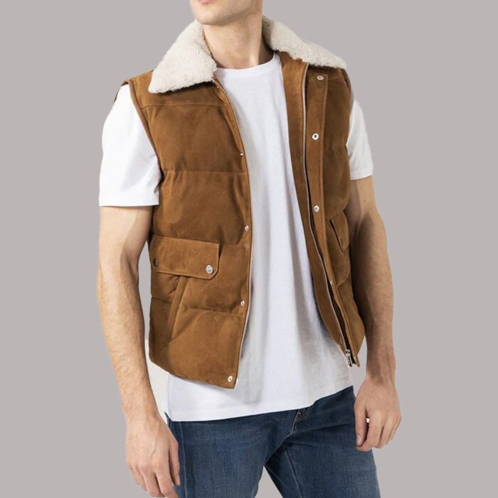 Mens Suede Leather Vest