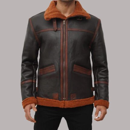 Bomber Leather Jacket For Men, Premium Leather - Markhor Jackets