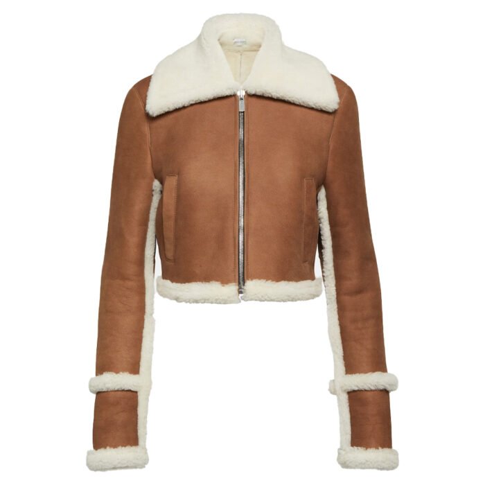 Brown Suede Shearling Jacket