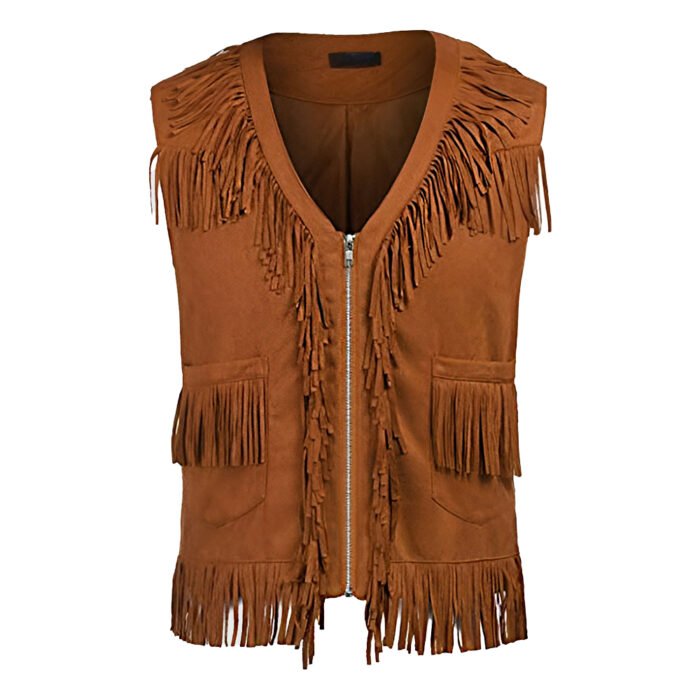 Fringed Leather Vest