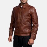 Brown Bomber Leather Jacket