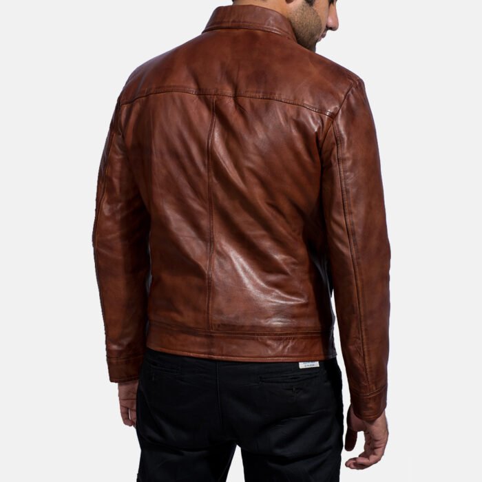 Brown Bomber Leather Jacket