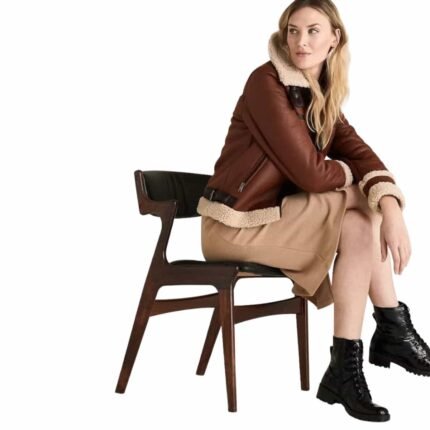 Brown Shearling Jacket Women's