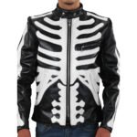 Skeleton Leather Biker Jacket