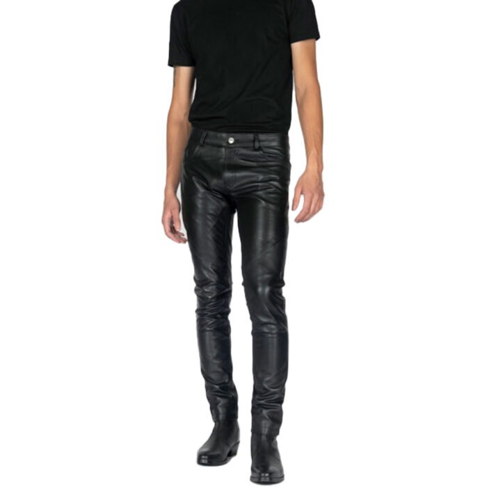 Skinny Leather Pants Men