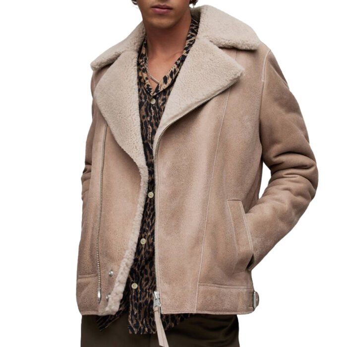 Beige Shearling Jacket