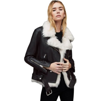 Black Shearling Jacket Women