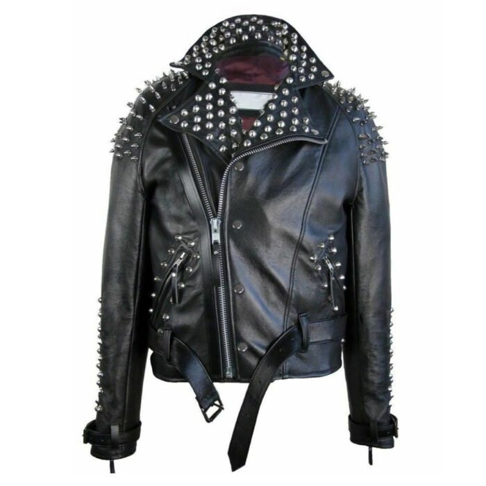 Fashionable Leather Biker jacket Punk