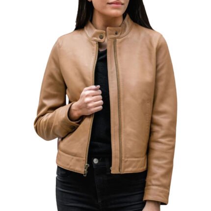 Leather Moto Jacket Women's