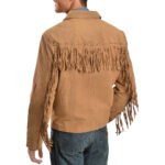 Mens Brown Fringe Jacket