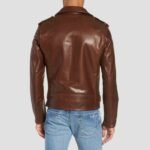 Brown Leather Jacket Moto