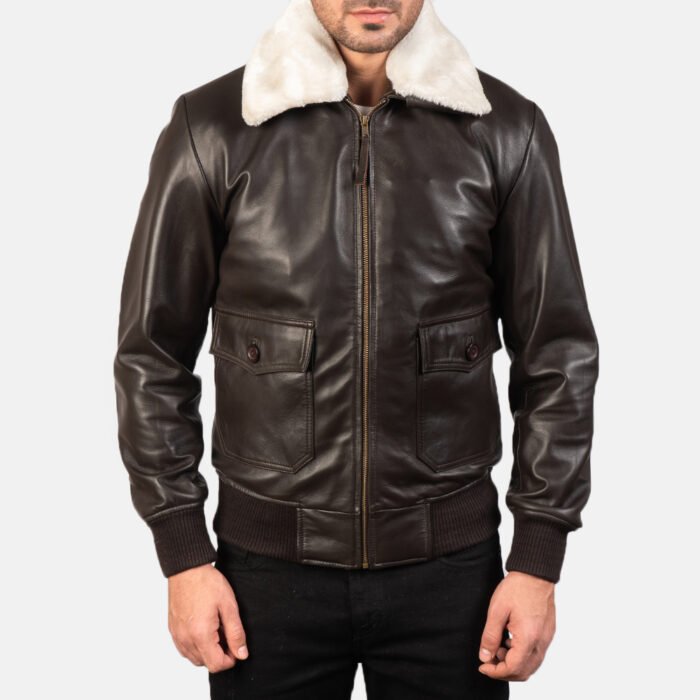 Brown Bomber Jacket Leather