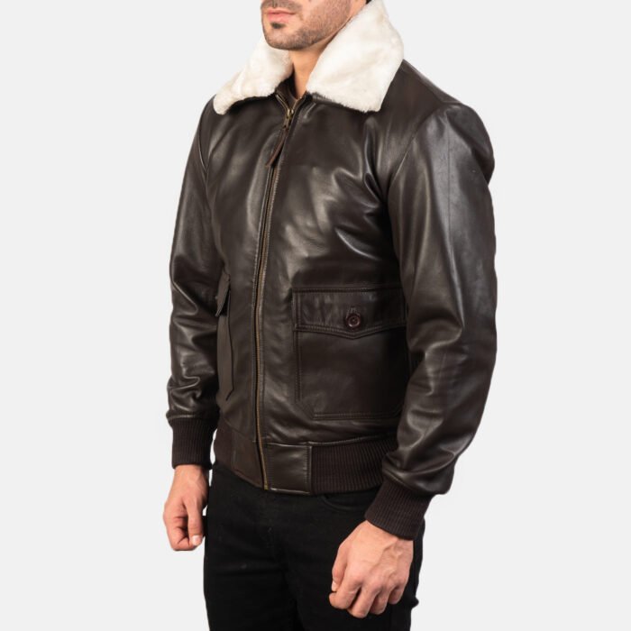 Brown Bomber Jacket Leather