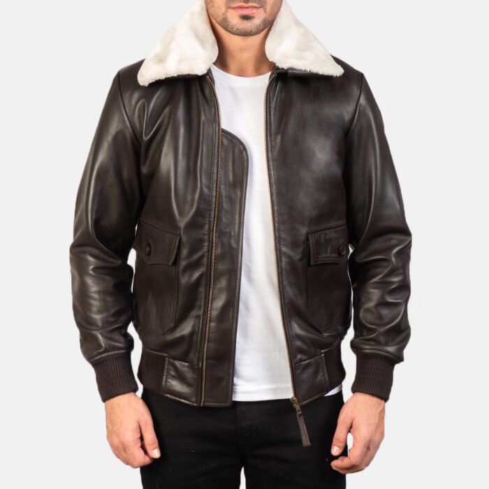 Brown Bomber Jacket Leather