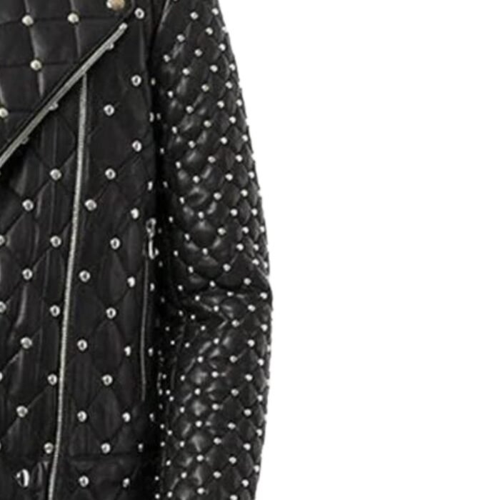 Black Leather Jacket Studded