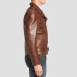 Brown Leather Jacket Moto