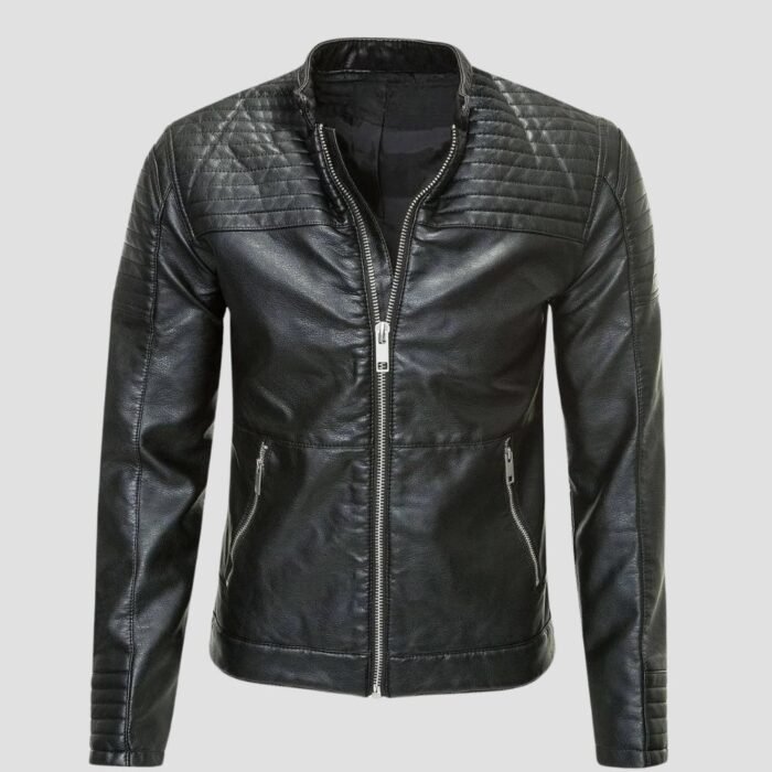 Black Biker Jacket Men