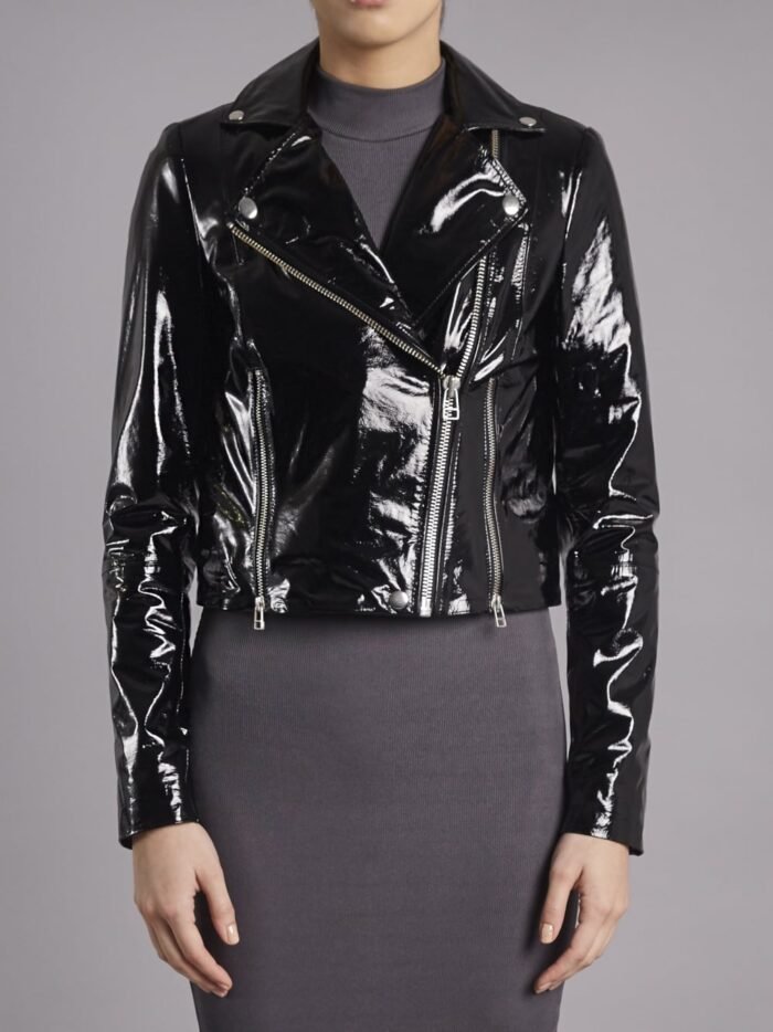 Patent Leather Moto Jacket