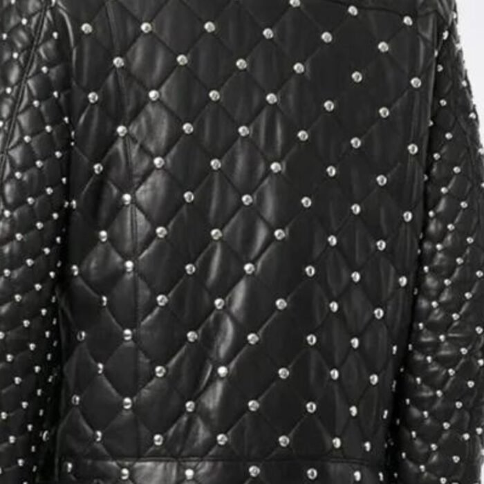 Black Leather Jacket Studded