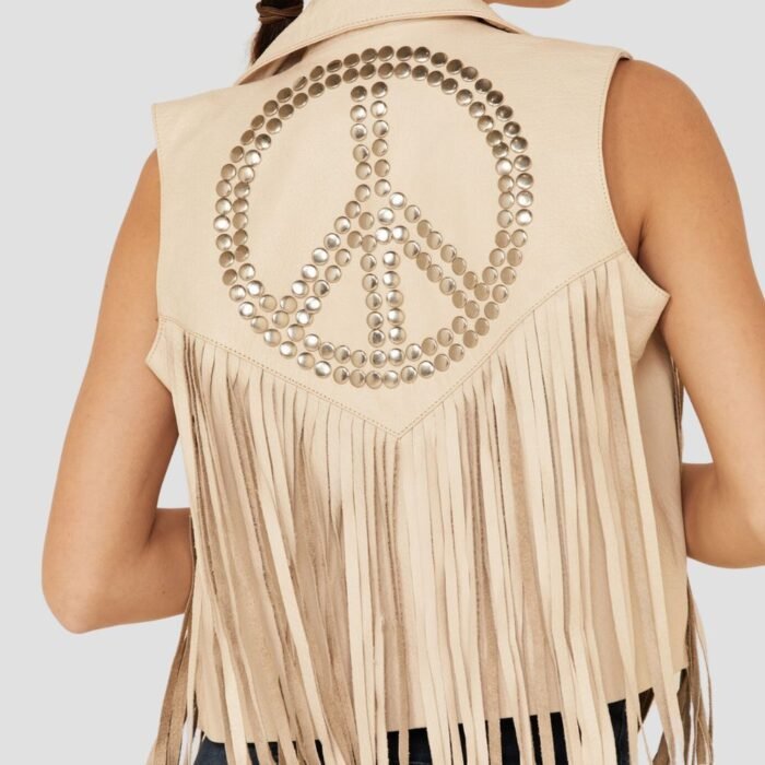 Womens Leather Vest With Fringe