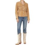Brown Fringe Leather Jacket