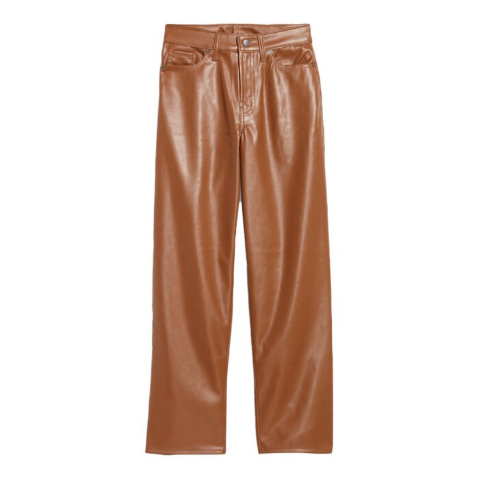 Women's Brown Leather Pants