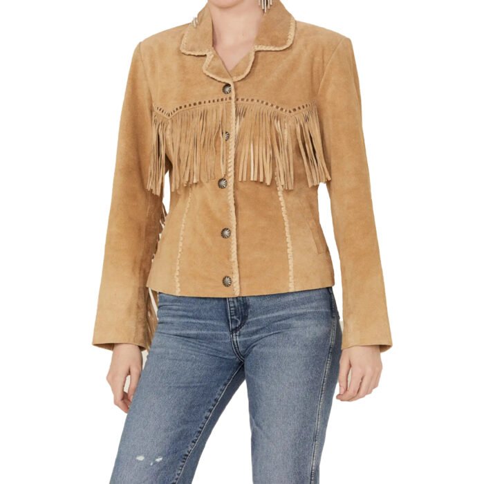 Brown Fringe Leather Jacket