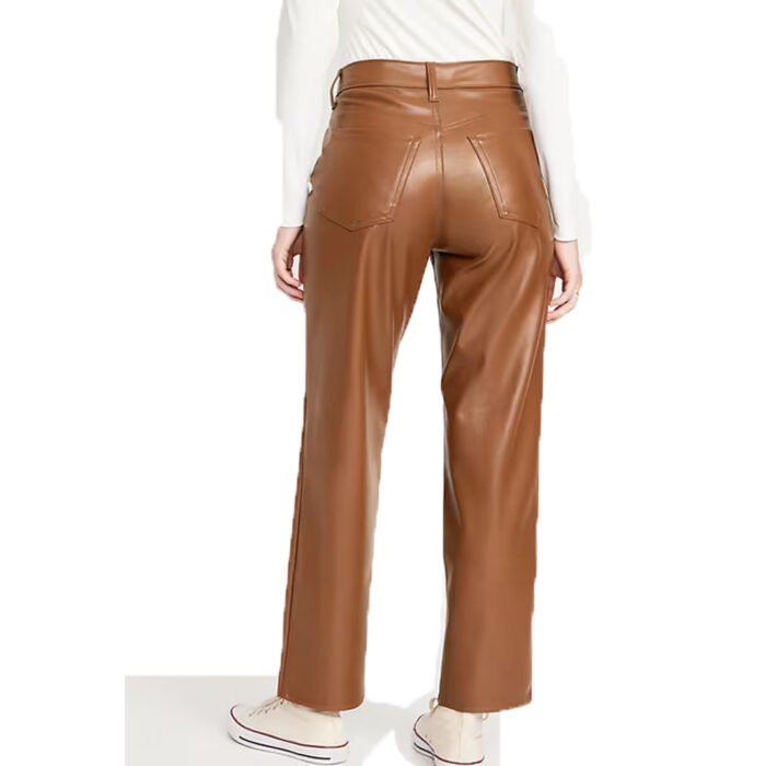 Women's Brown Leather Pants