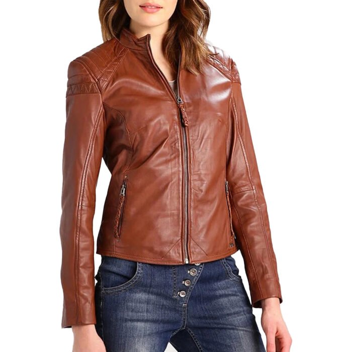 Womens Brown Leather Jacket