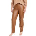 Women's Brown Leather Pants
