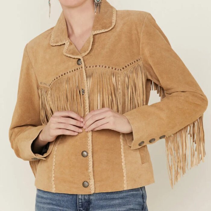 Brown Fringe Leather Jacket