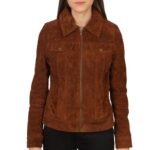 Brown Suede Trucker Jacket